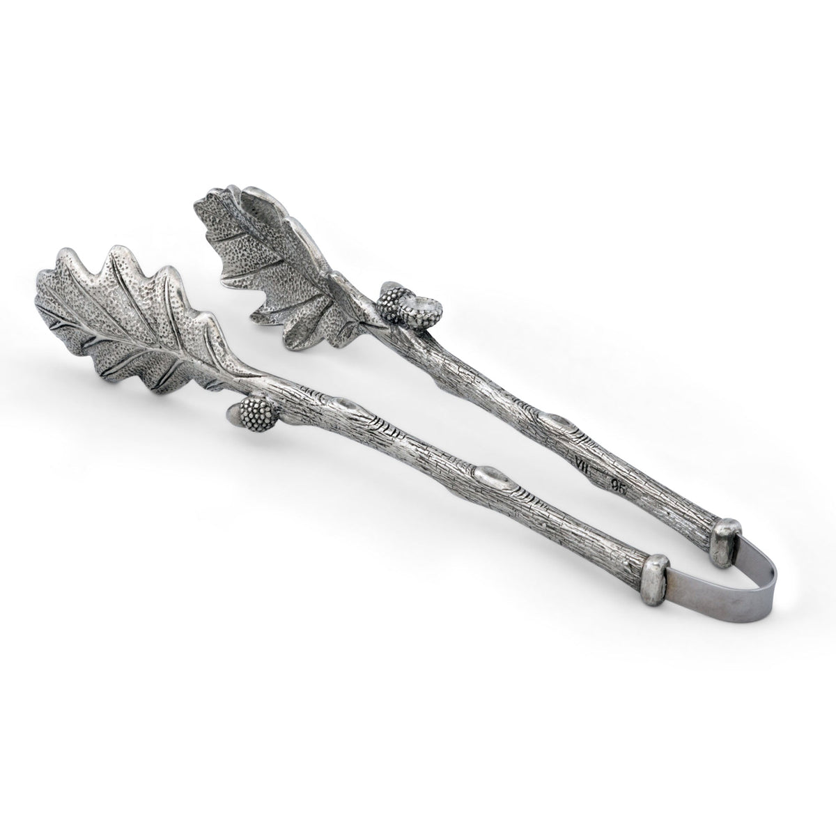 Pewter Oak Leaf Pattern Ice/Bread Tongs