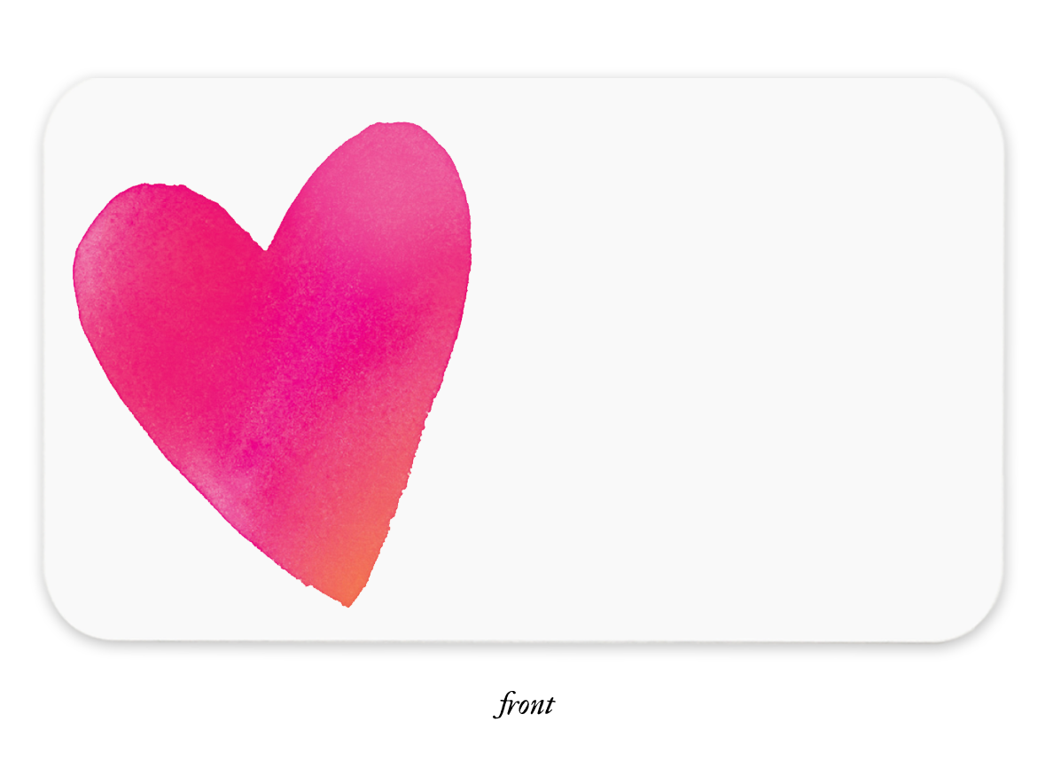 A Big Heart Little Notes® on a white background, perfect for E. Frances product descriptions or place cards.