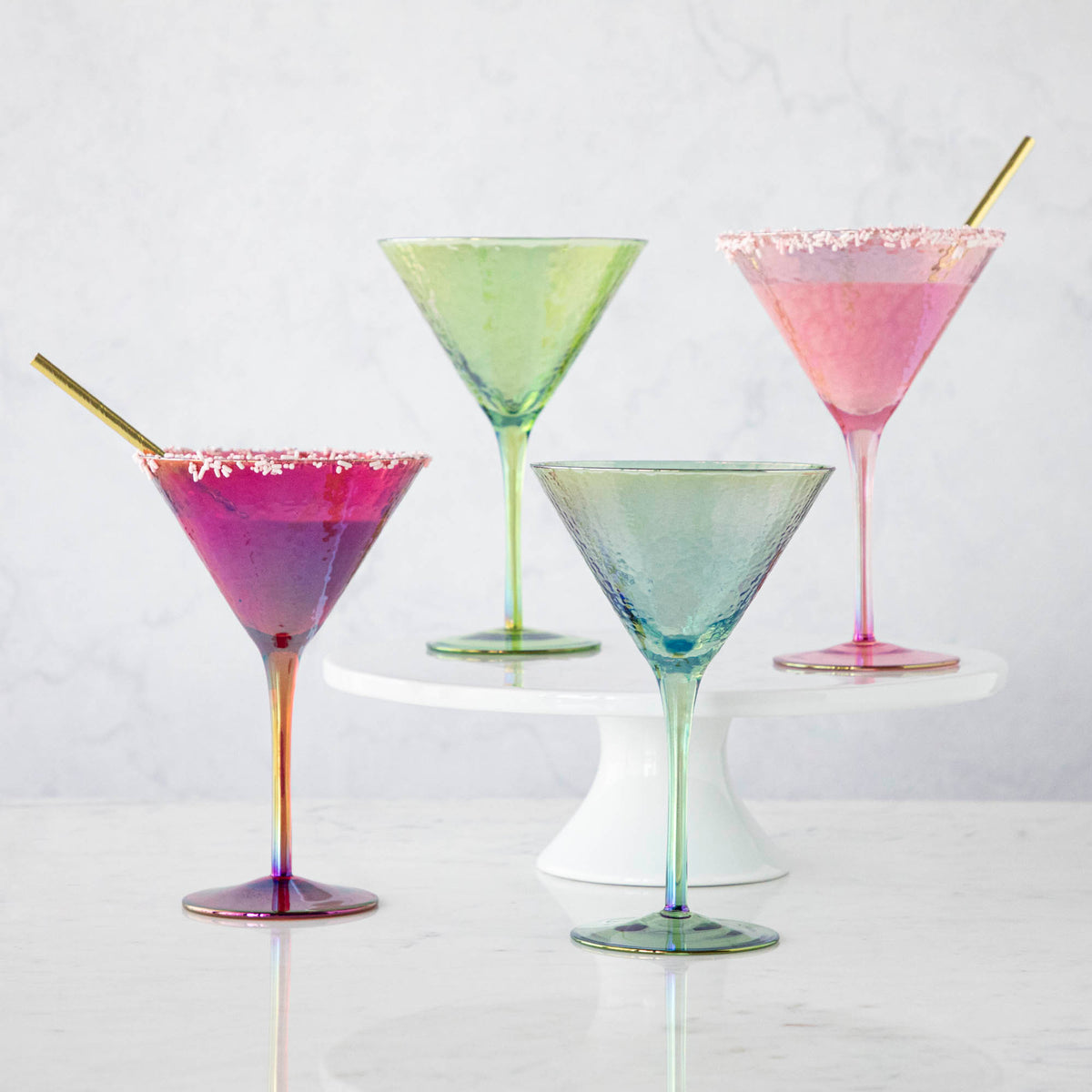 Zodax Aperitivo Luster Green Martini Glass