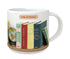 5.5" x 7.6" ceramic mug with library books design