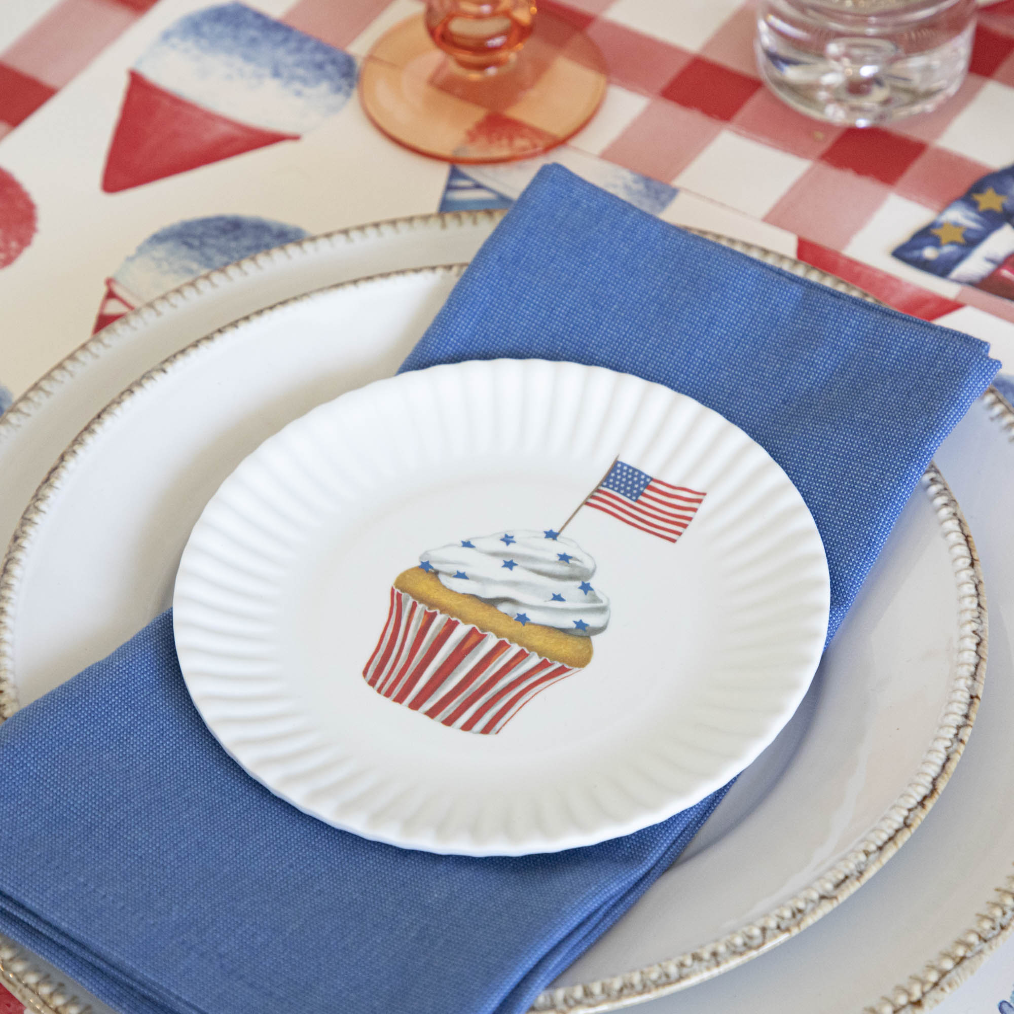 Melamine American Holiday Plate