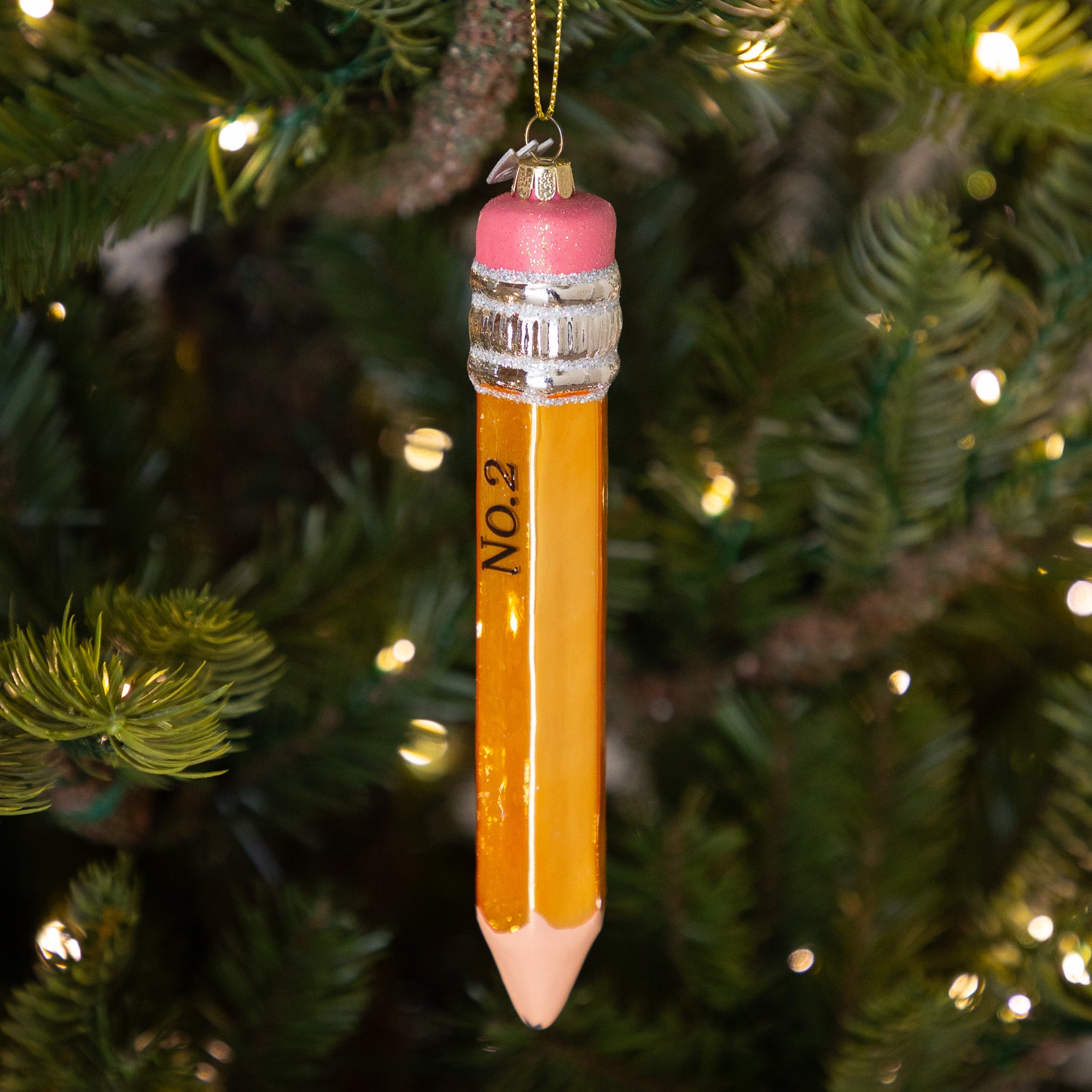 Glass Pencil Ornament