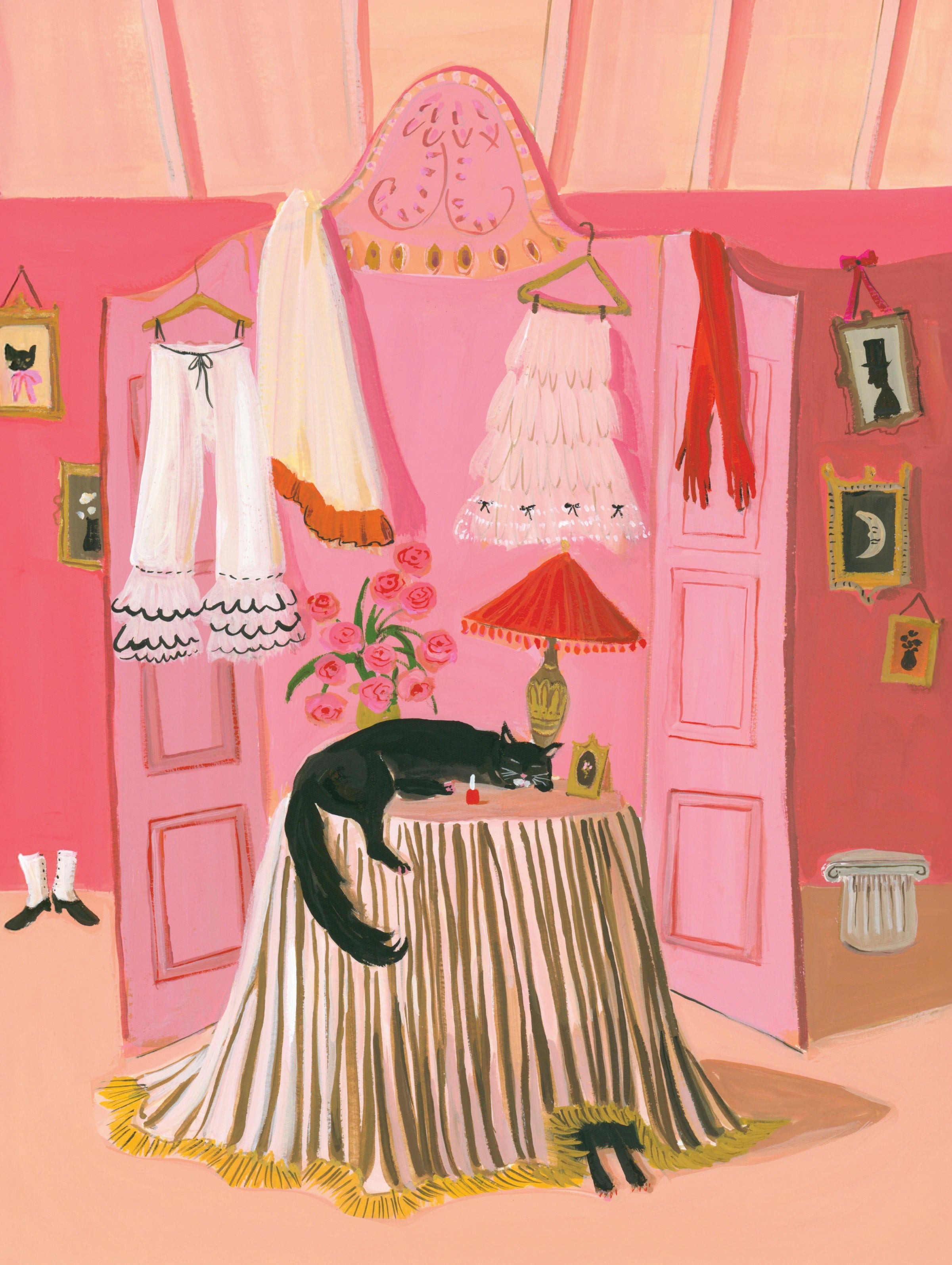 お値下げ★Suzanne pinotte★シルクスクリーン 額82x70㎝ Catnip Puzzle – Hester & Cook