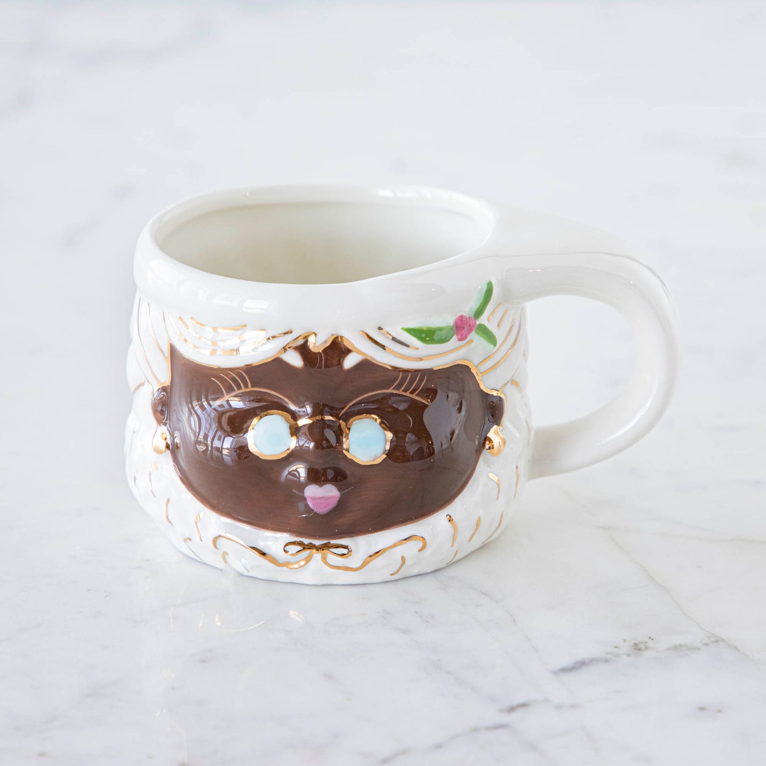 Dark Brown Mrs. Papa Noel Mug