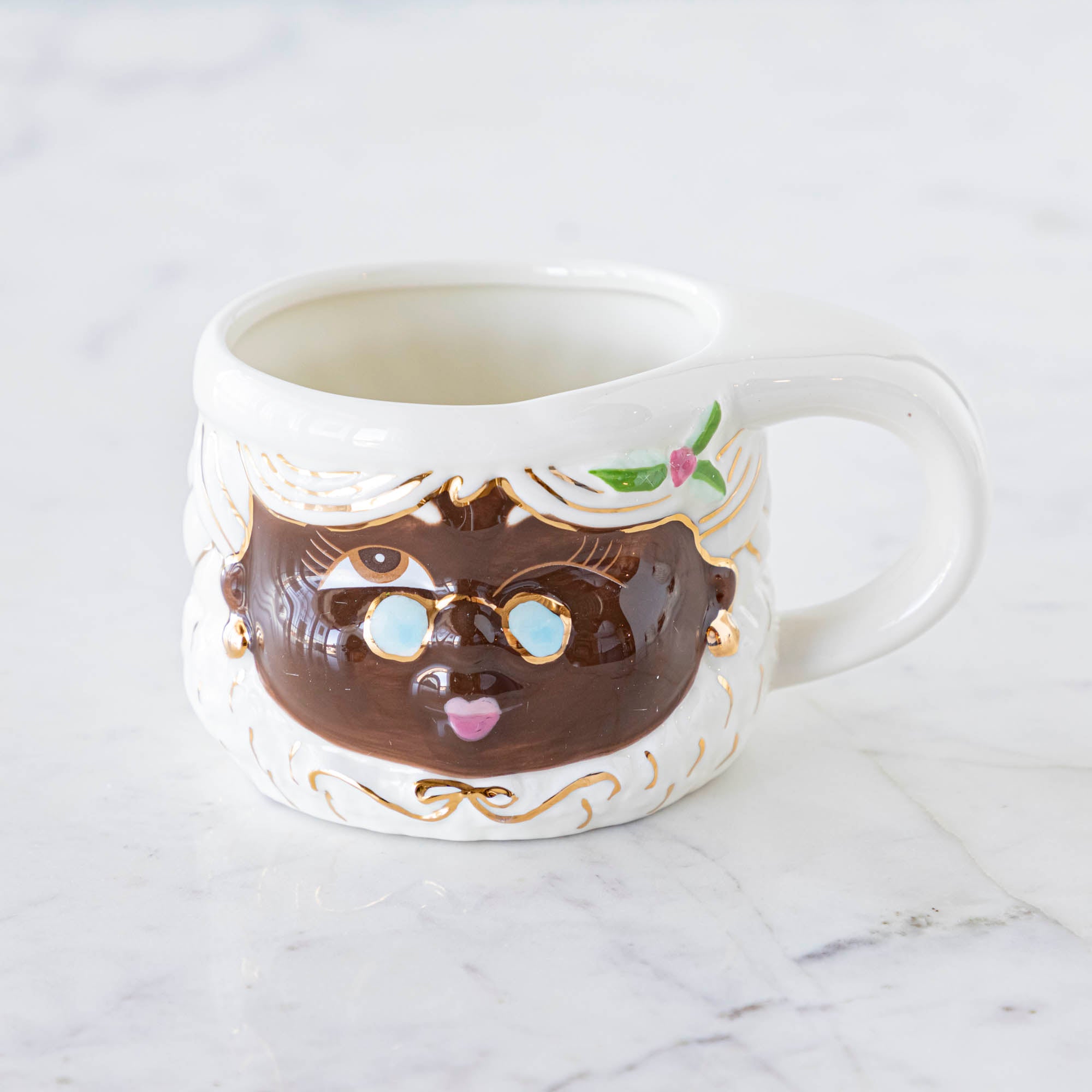 Dark Brown Mrs. Papa Noel Mug