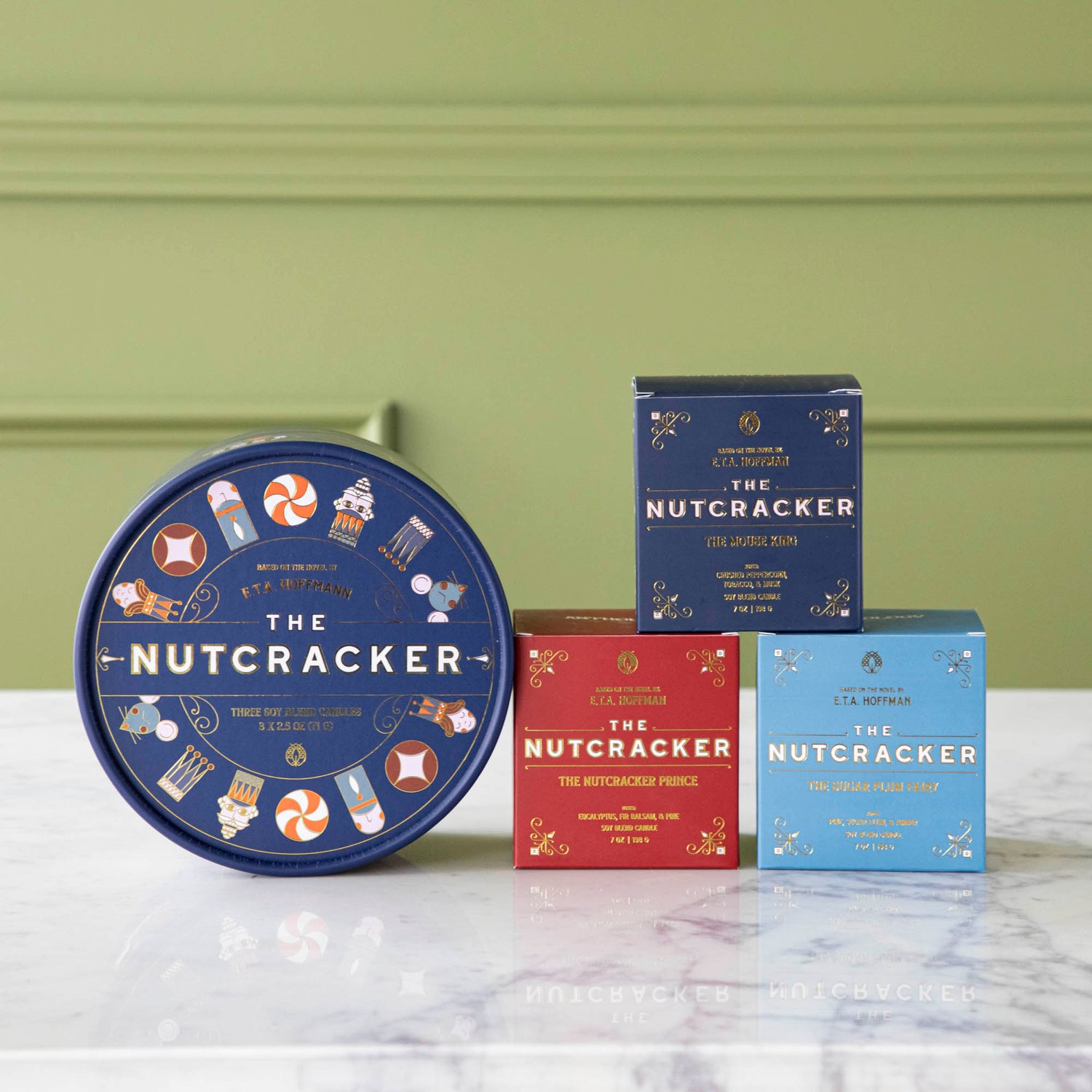 The assorted group of  Nutcracker Candles from Rewined