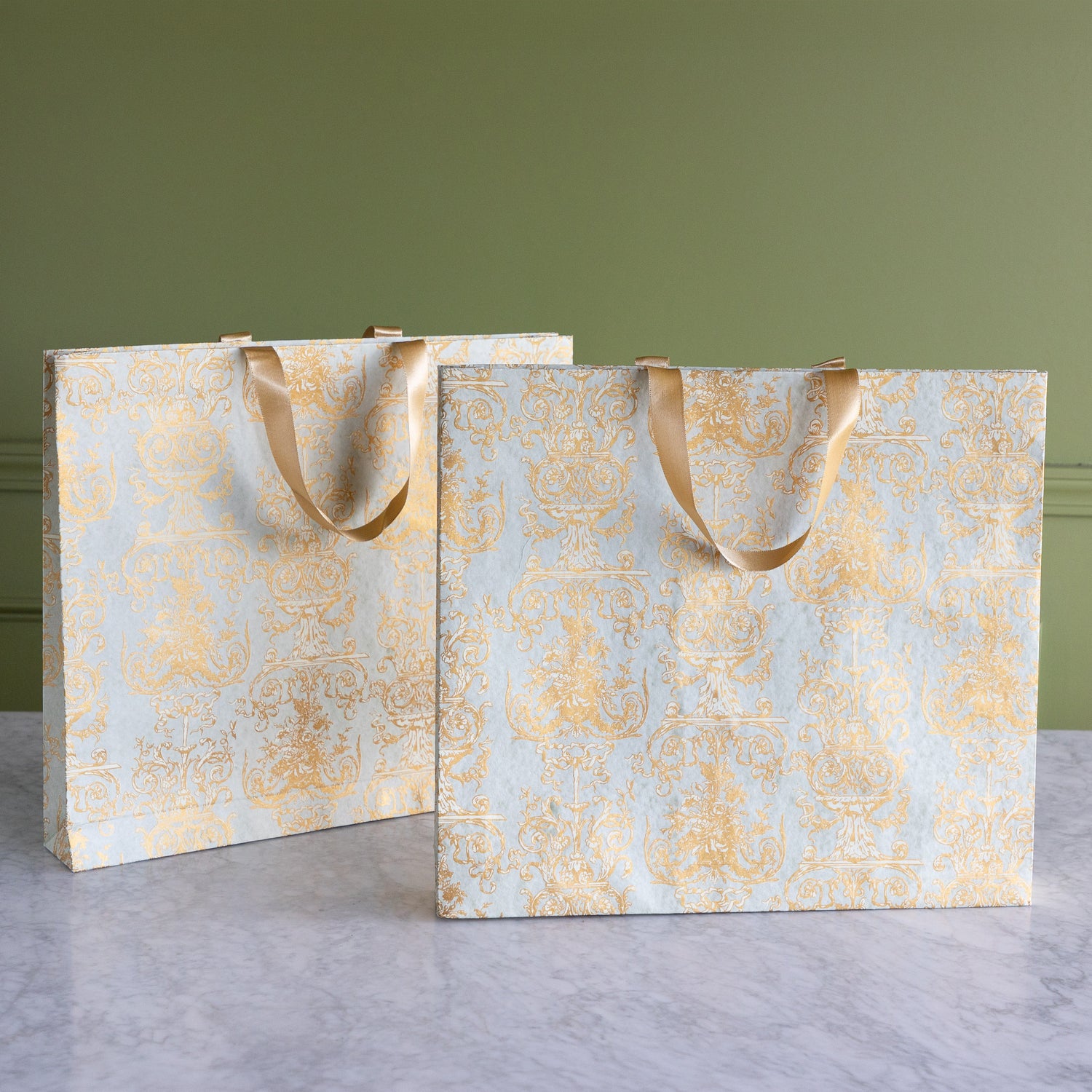 Gilded Scroll Shopping Bag