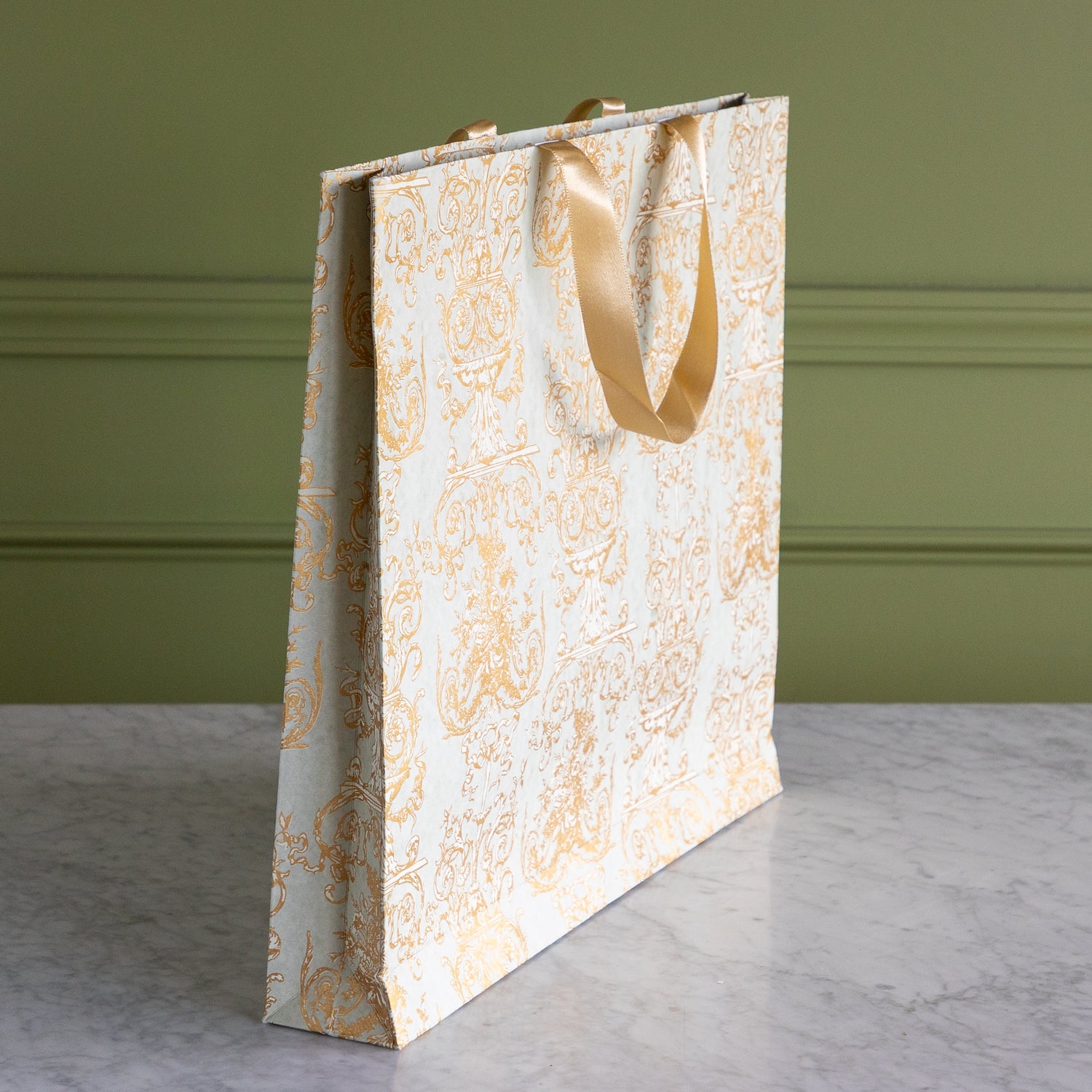 Gilded Scroll Shopping Bag