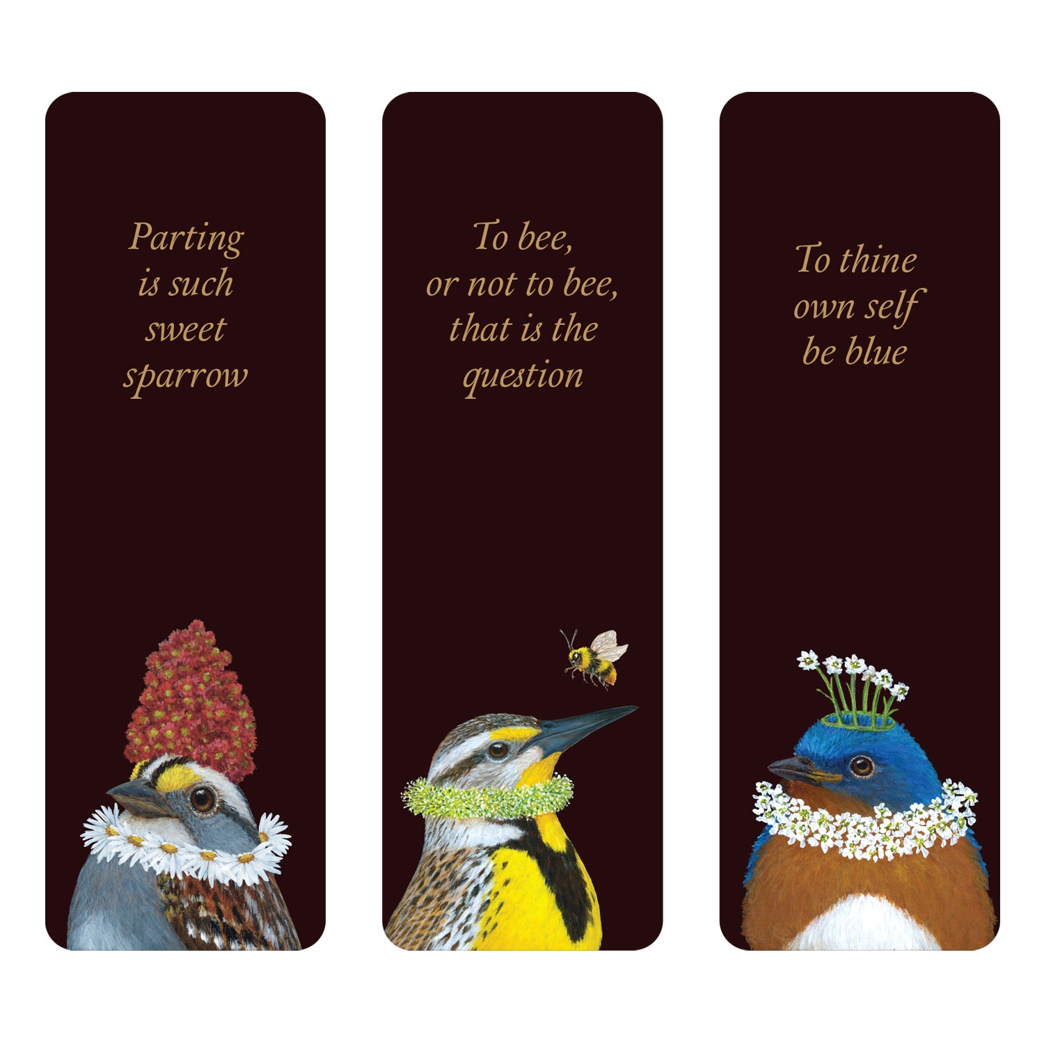 Shakespeare Bookmarks Set of 3  featuring Vicki Sawyer&