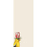 Goldfinch with a colorful tulip on its head against a neutral background, depicted on whimsical Hester & Cook stationery.