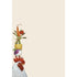A whimsical Steady Rooster Note Pad illustration by Hester & Cook with a stack of various foods balanced on its head.