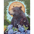 A folklore-inspired Honey Bear Card featuring a bear surrounded by a stunning array of blue flowers by Hester & Cook.