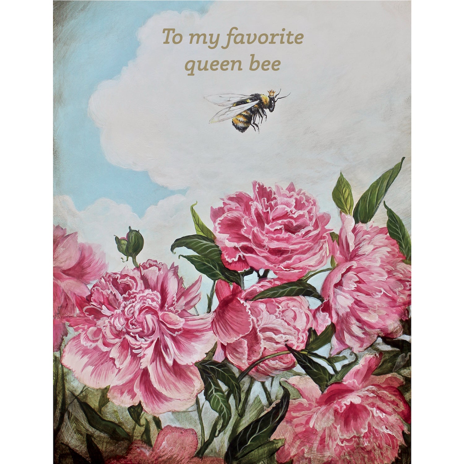 To my favorite Hester &amp; Cook Queen Bee Card, adorned with enchanting paintings.