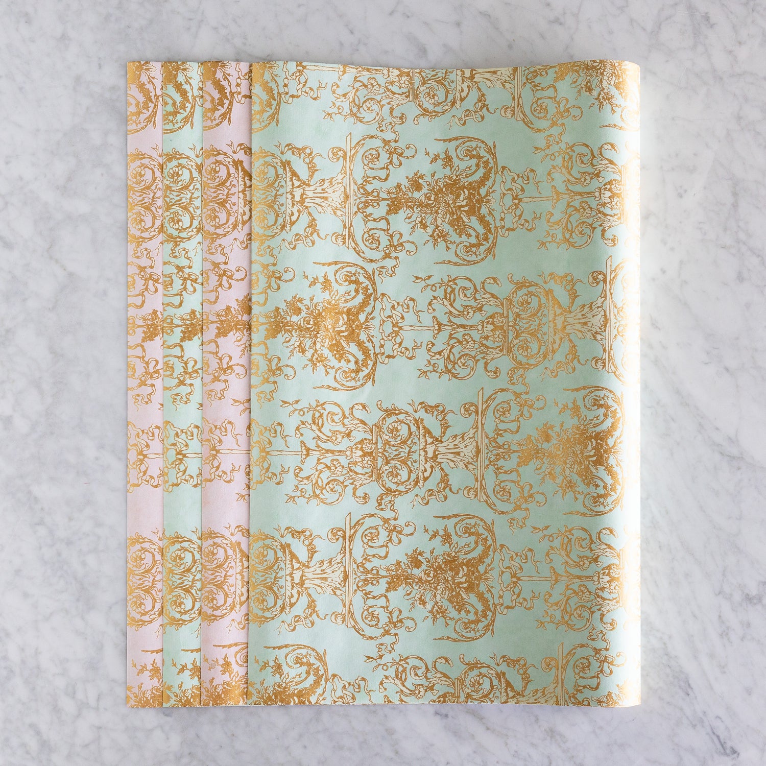 Gilded Scroll Wrapping Sheets
