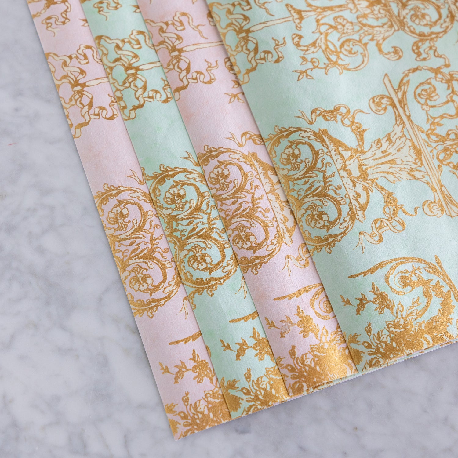 Gilded Scroll Wrapping Sheets
