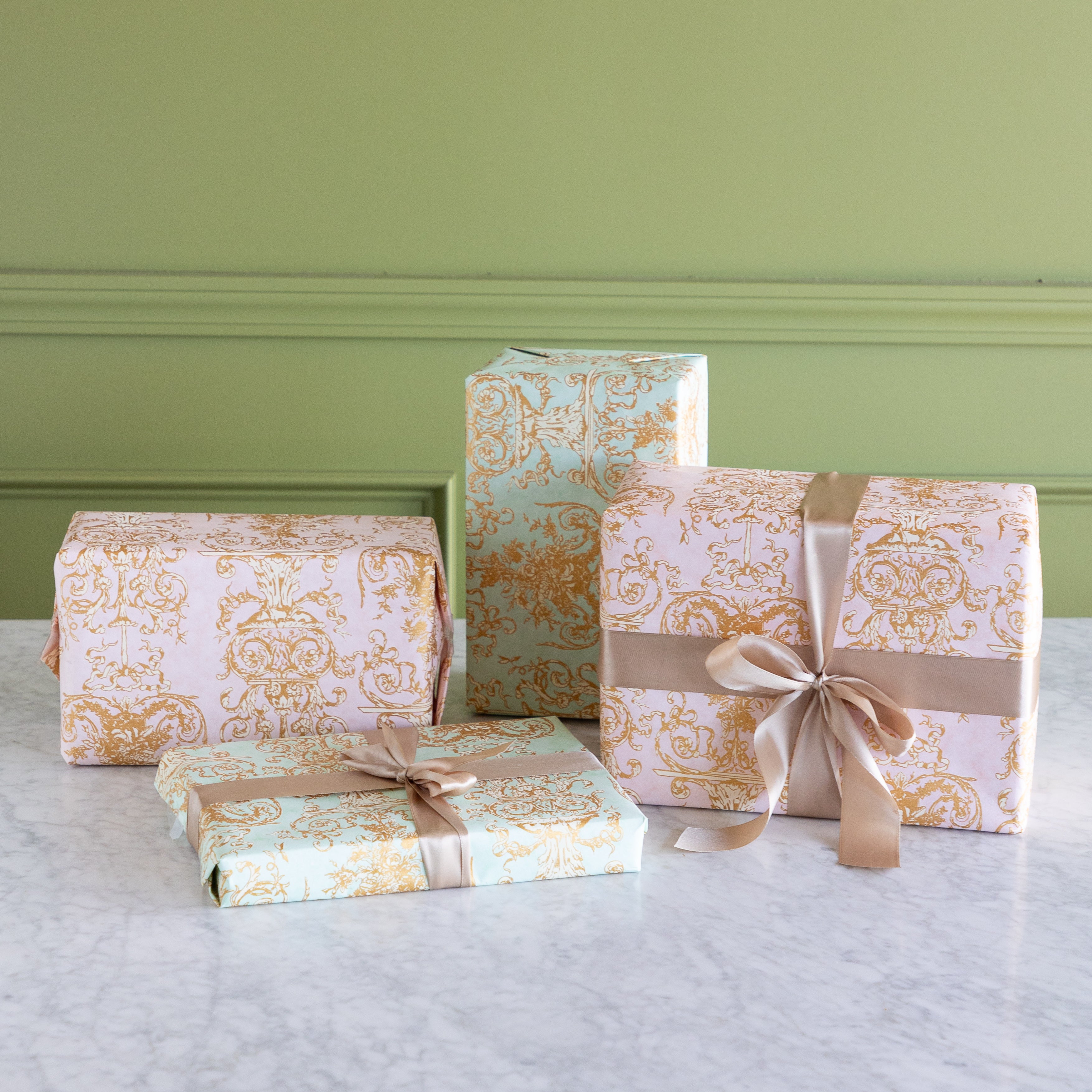 Gilded Scroll Wrapping Sheets