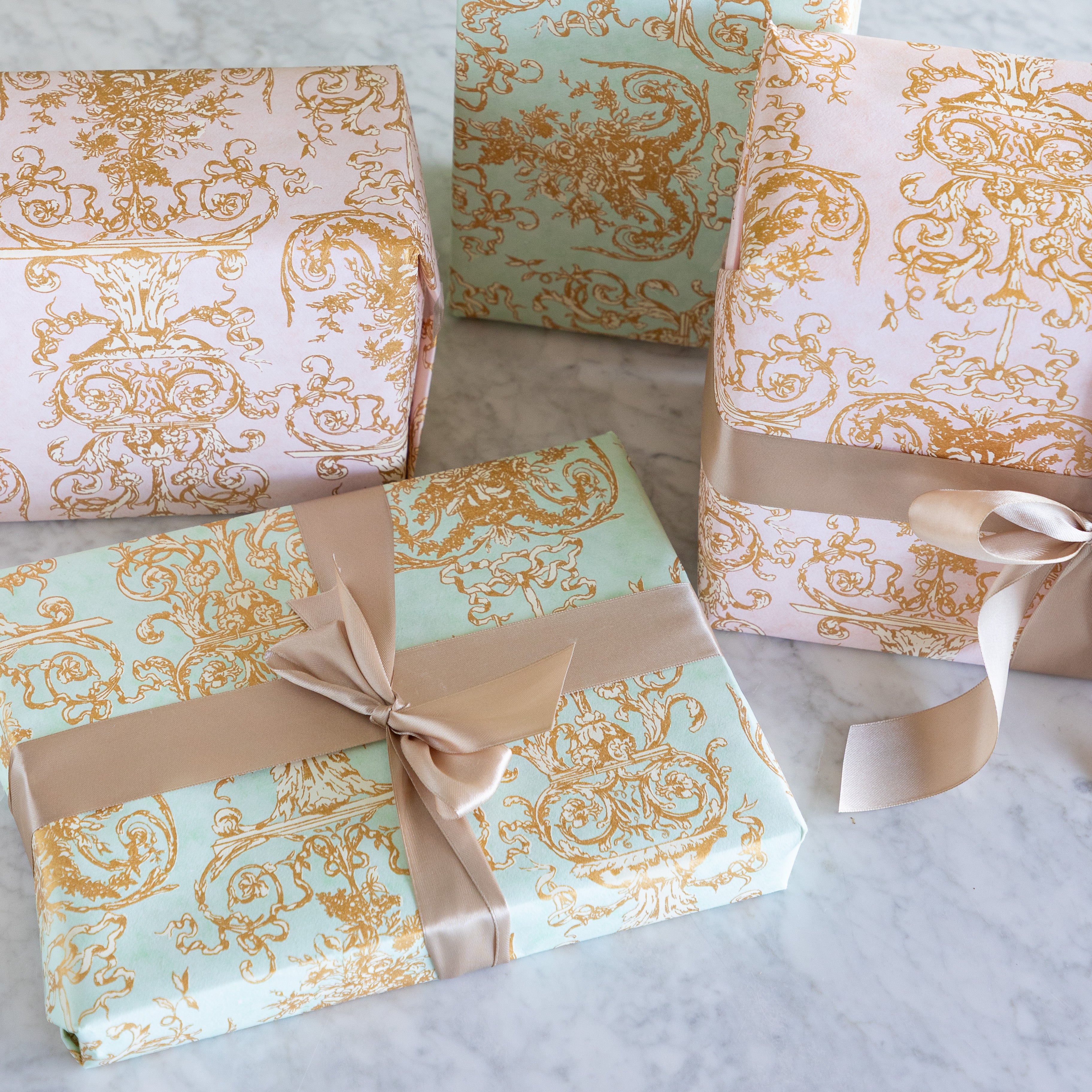 Gilded Scroll Wrapping Sheets