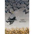 An illustration of a cat riding above a corn field in a witches hat, pulled by flying bats and the text: "HAPPY HAUNTINGS".