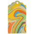 A unique Multi Color Marbled Gift Tag from Hester & Cook on a white background made from handmade papers.