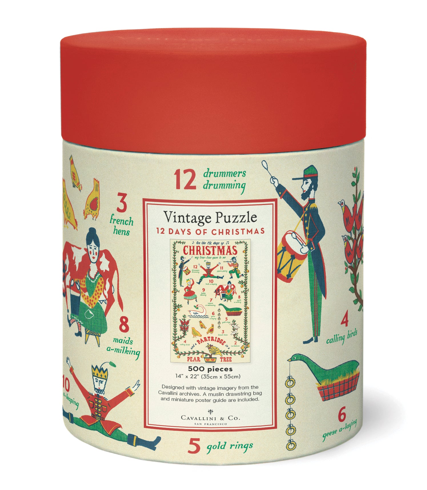 Twelve Days of Christmas 500 Piece Puzzle – Hester & Cook