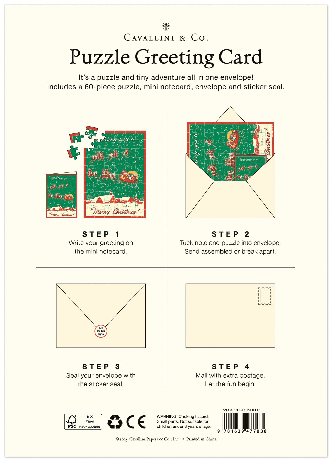 Back of puzzle card.
