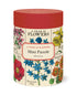  cylindrical puzzle box with floral design and &