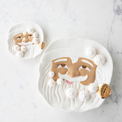 Brown Papa Noel Cookie Plate