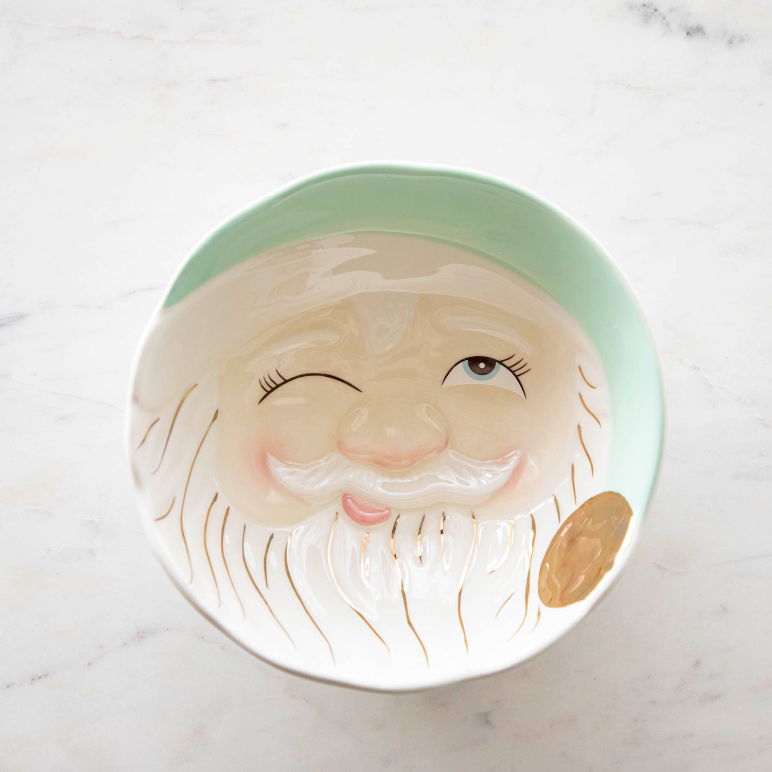 Papa Noel Mint or Pink Bowl