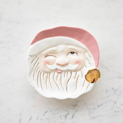 Pink Papa Noel Cookie Plate