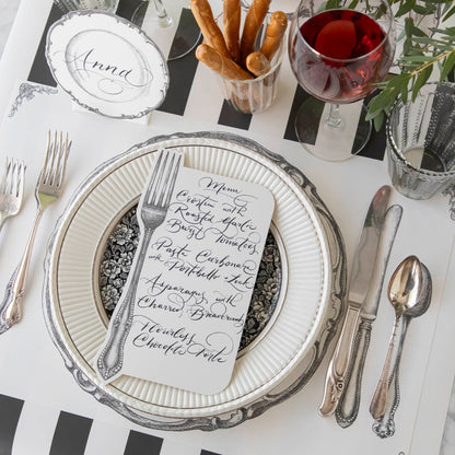 Perfect Setting Placemat styled on a vintage themed table setting.