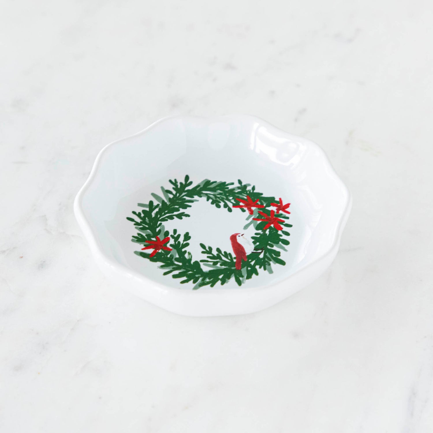 Wreaths Shaped Christmas Pinch Bowls