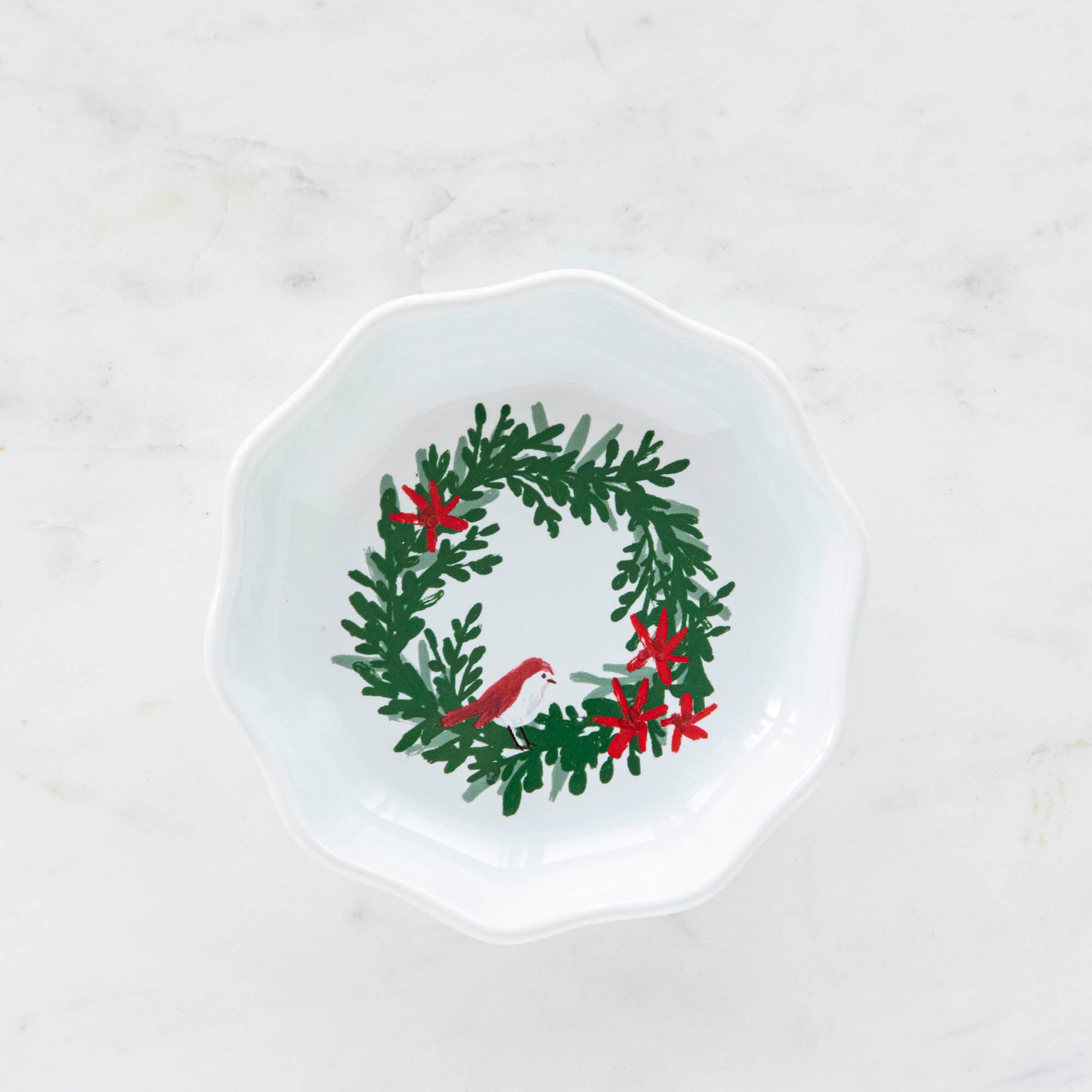 Wreaths Shaped Christmas Pinch Bowls