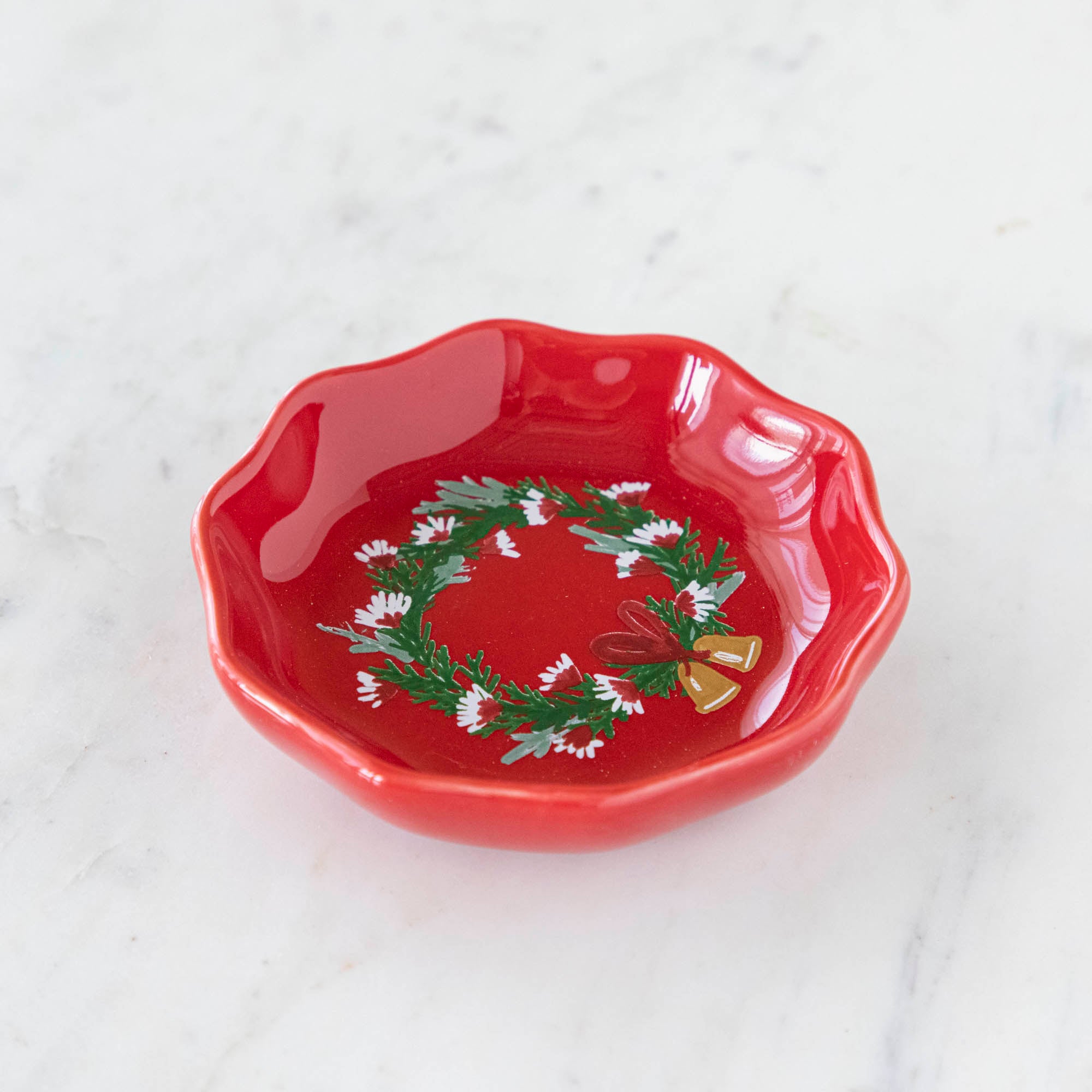 Wreaths Shaped Christmas Pinch Bowls