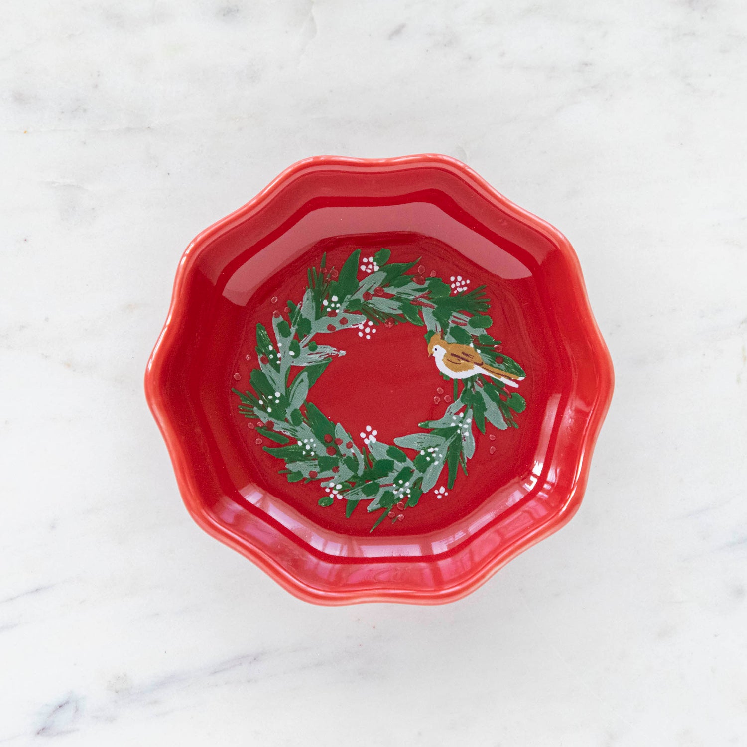 Wreaths Shaped Christmas Pinch Bowls