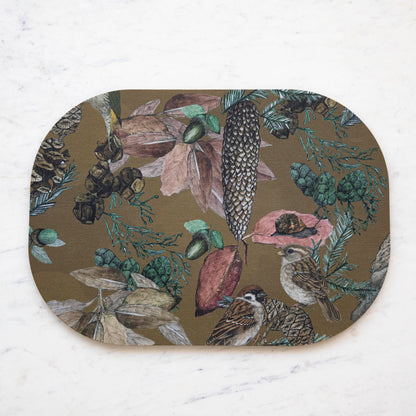 Italian Fall Bird &amp; Floral Placemats