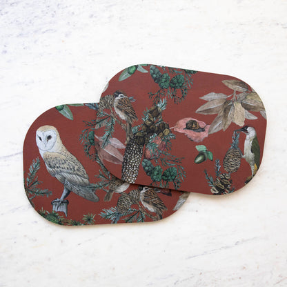 Italian Fall Bird &amp; Floral Placemats