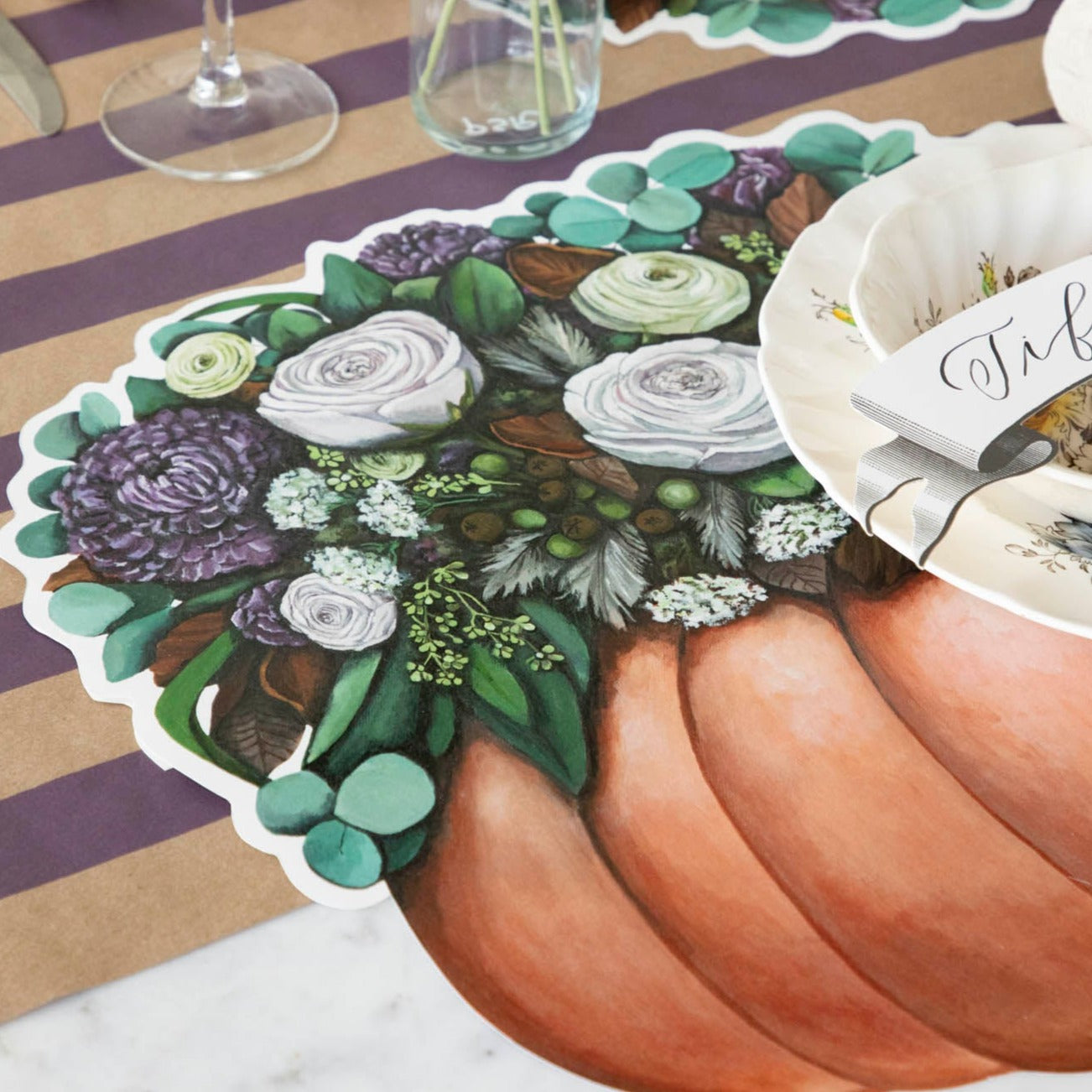 Die-cut Pumpkin Posey Placemat