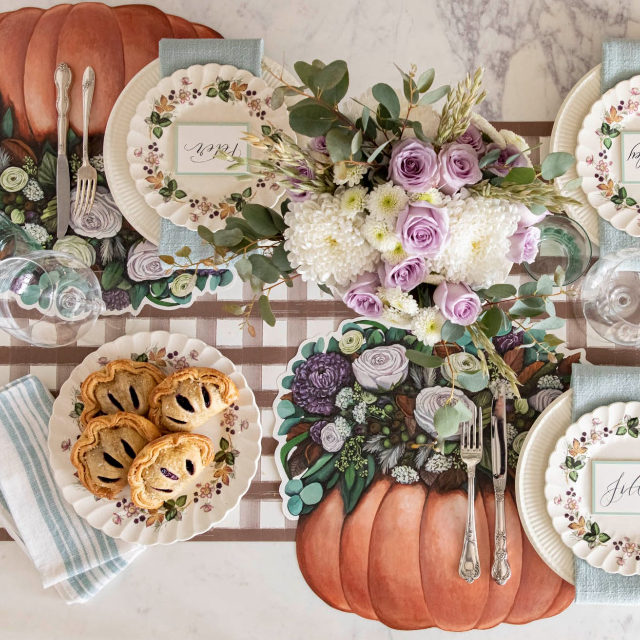 Die-cut Pumpkin Posey Placemat