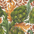 A square cocktail napkin featuring an illustrated pattern of artichokes and leaves on a beige background.