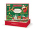 Cavallini Papers Christmas Stationery Set with illustration of a Christmas scene with Santa and his reindeer on it. 