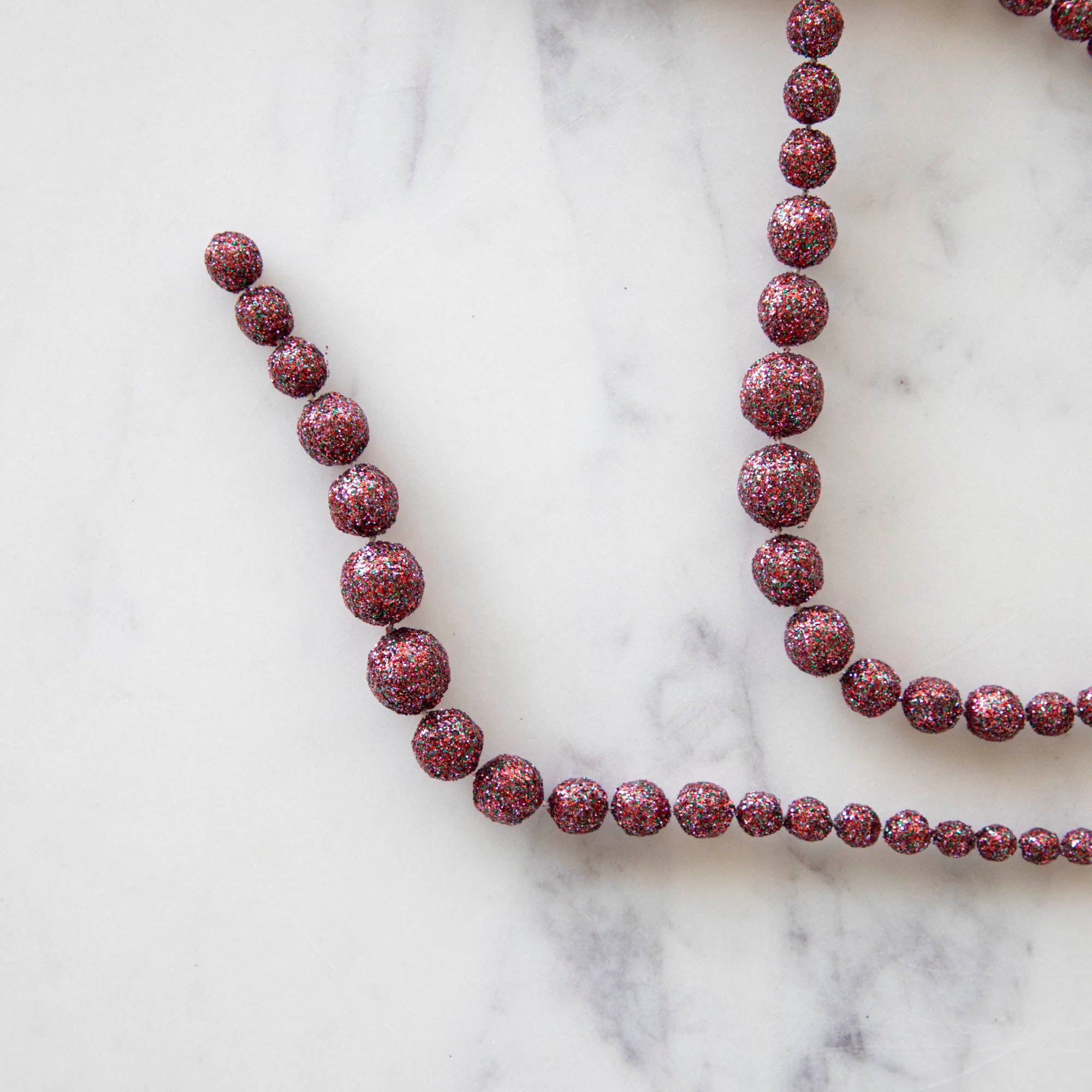 Red Multi Glitter Bead Garland