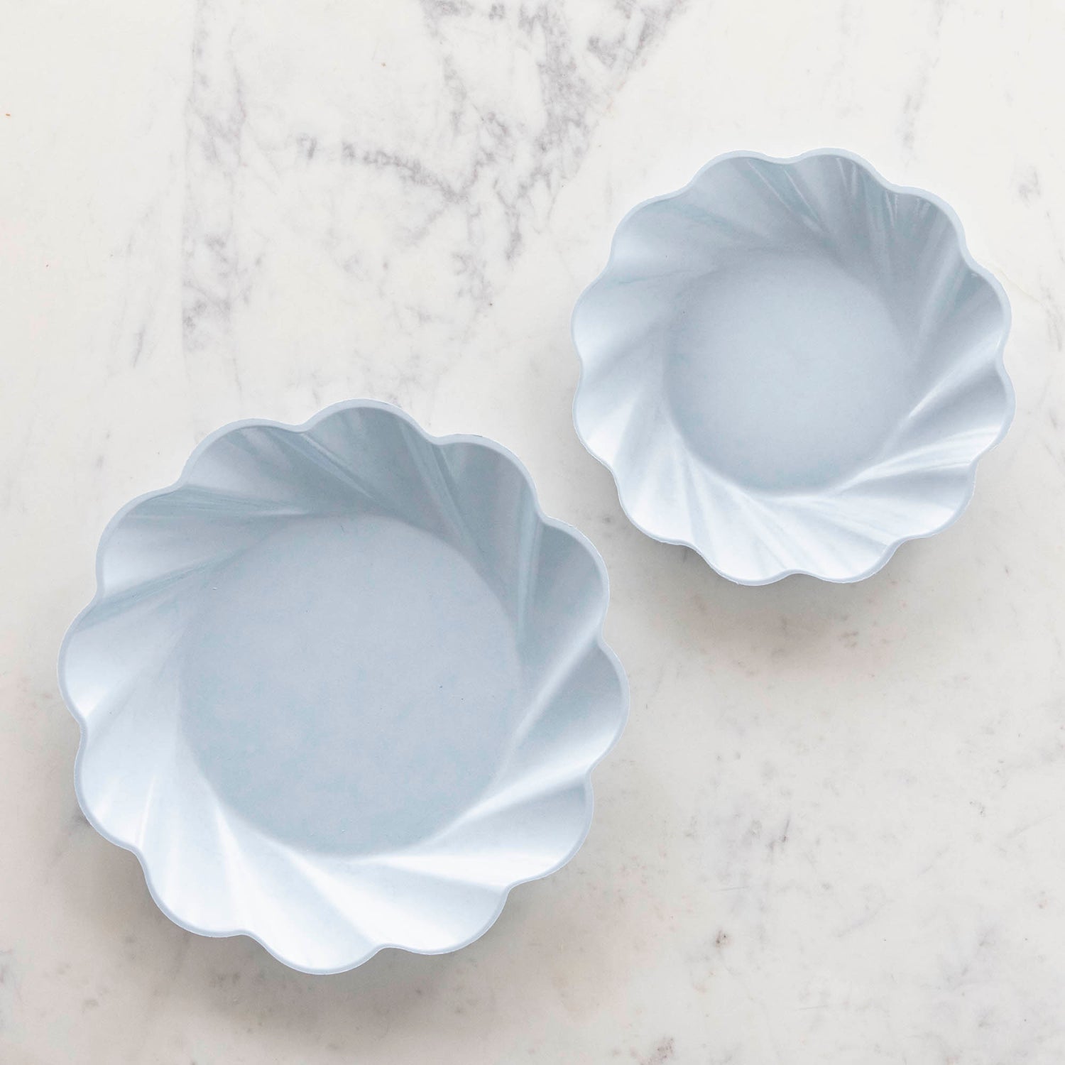 Wavy Eco Sky Blue Plates