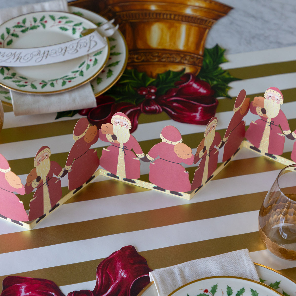Santa Table Garland