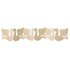 Decorative paper garland cut in the shape of white doves facing each other. 