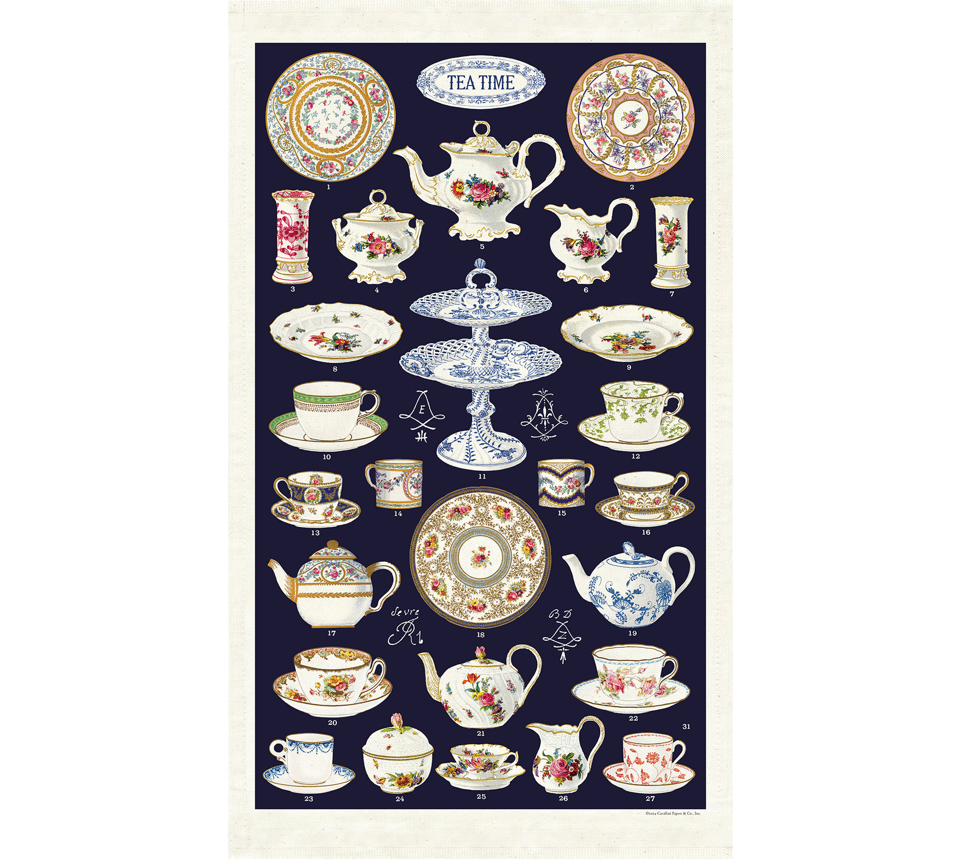 [デ1787] tea.time様 デザインペーパー Tea Time Tea Towel – Hester & Cook