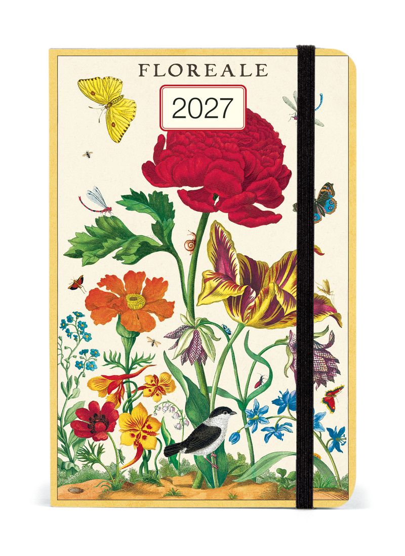 Floral design notebook with &