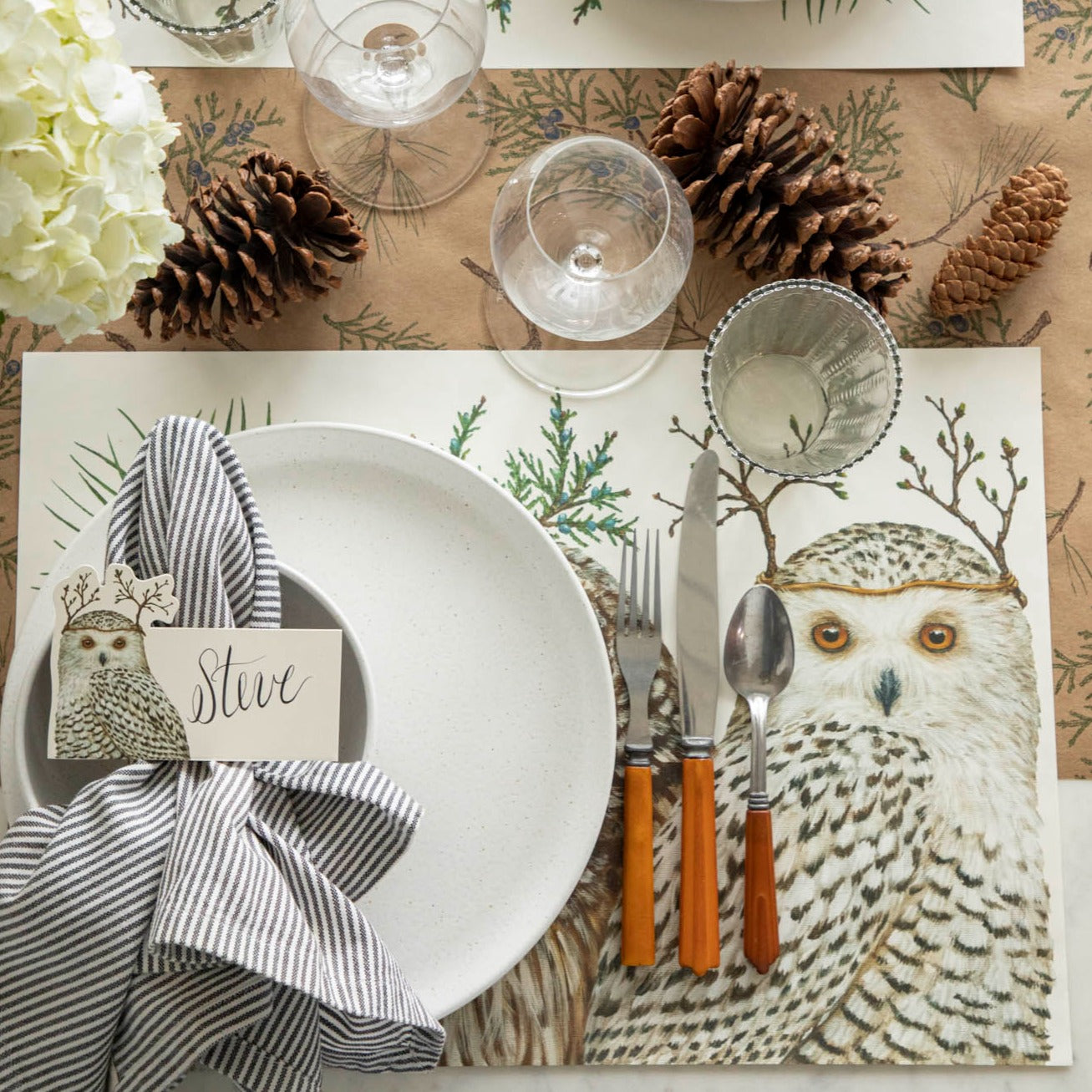 Winter Owl Place Card