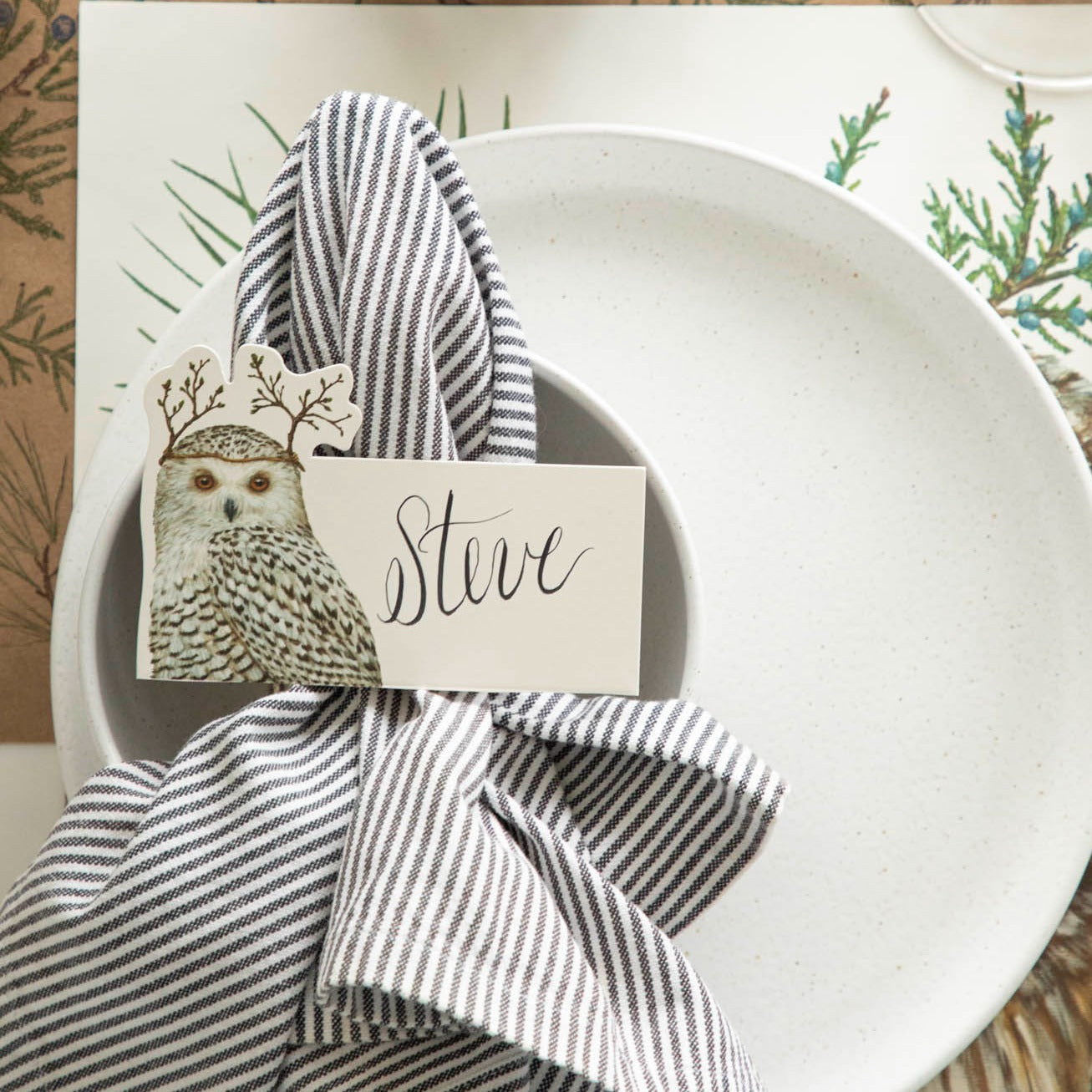 Winter Owl Place Card Hester & Cook