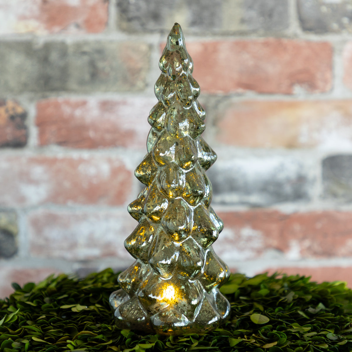 Mercury Glass Light-up Tree