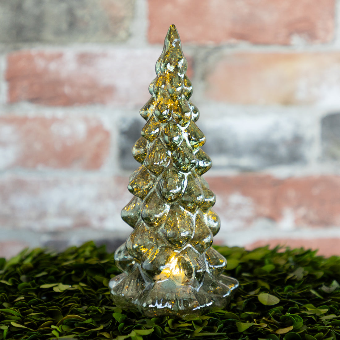 Mercury Glass Light-up Tree